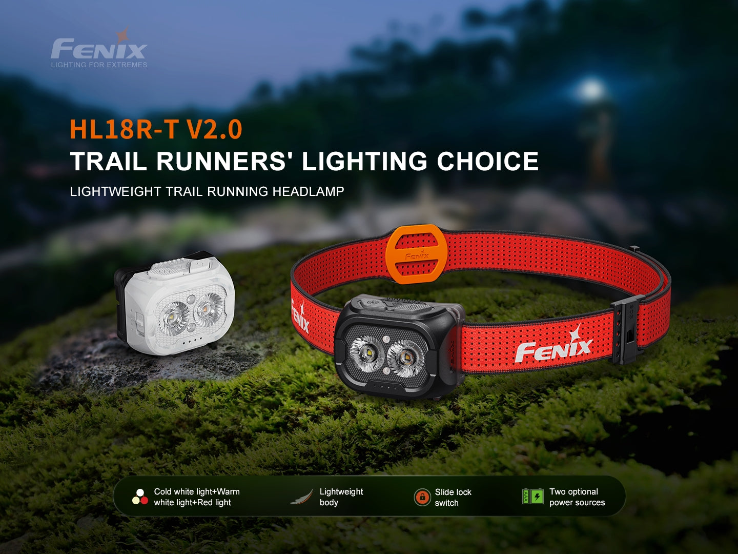 HL18R-T V2 Lightweight Trail Running Headlamp -- OPEN BOX